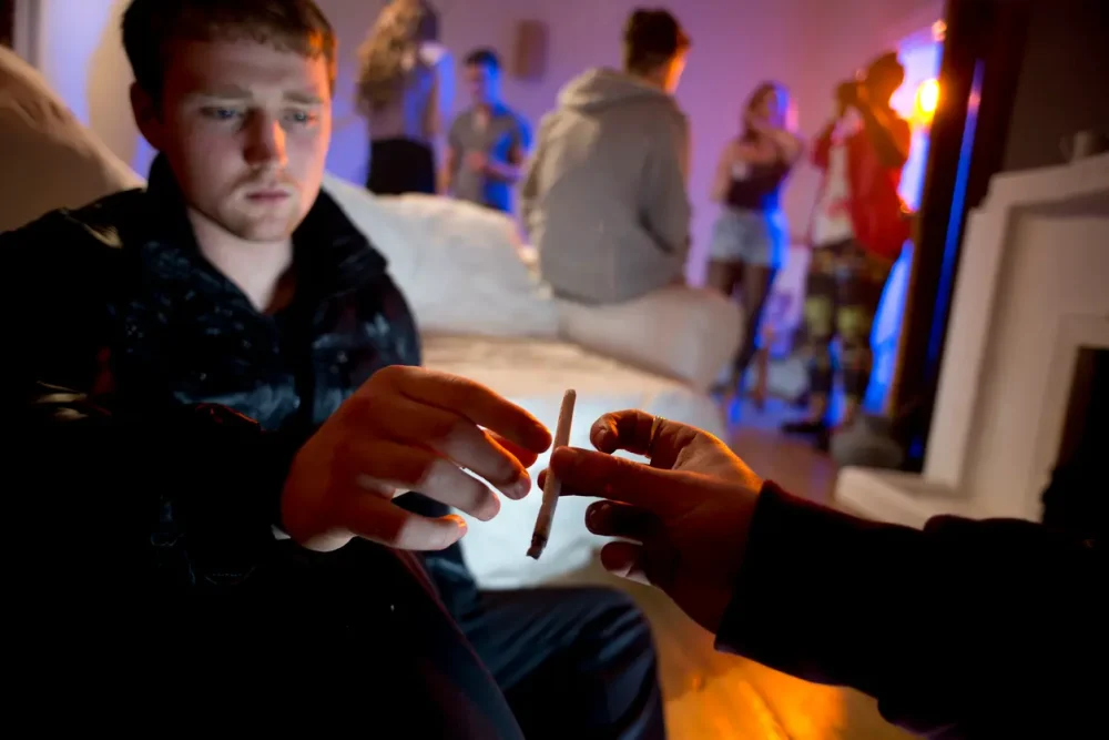 Drink and drugs at a party in Manchester