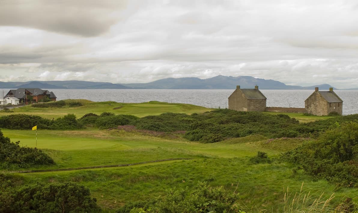 Fields and sea in Prestwick