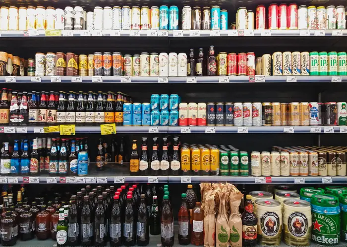 Alcohol in a store