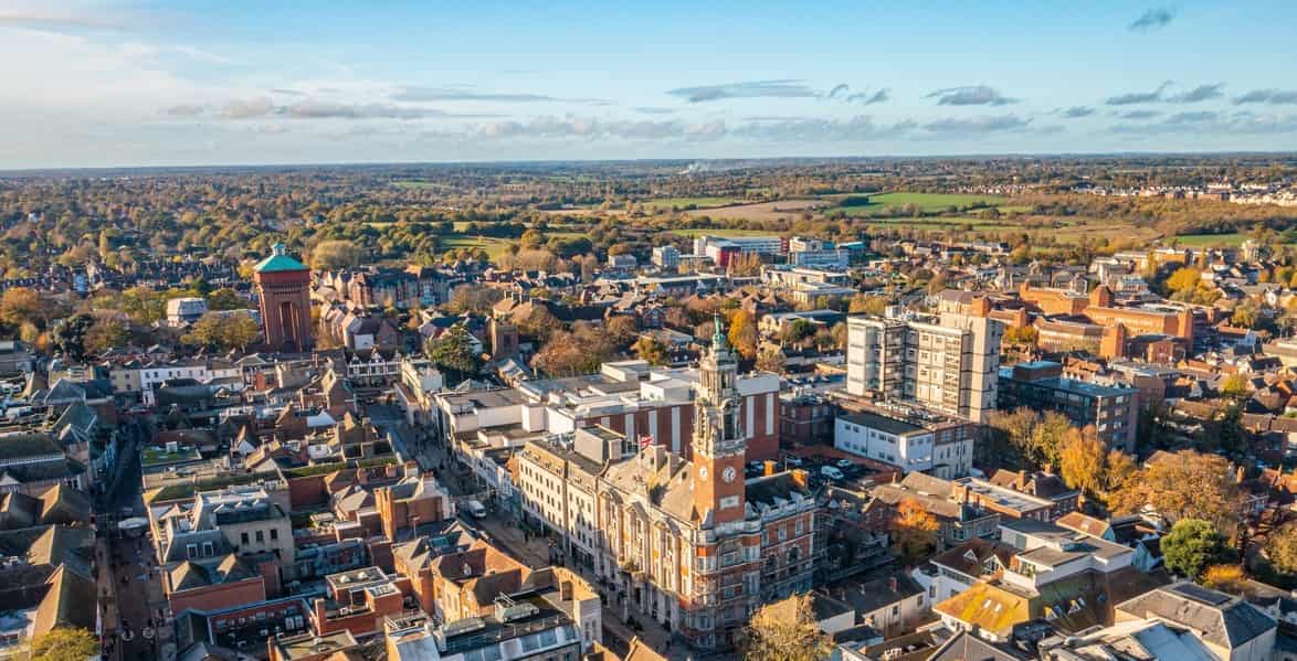 City centre of Colchester