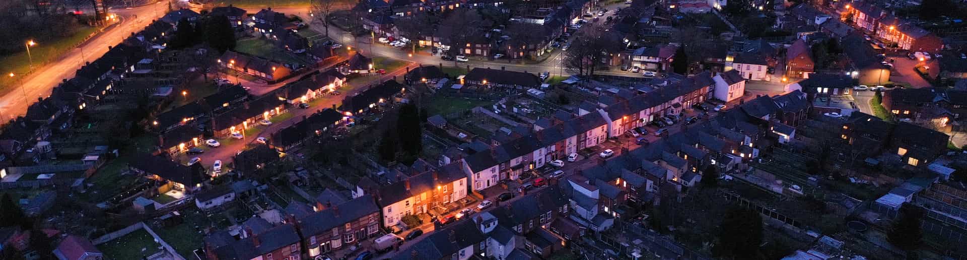 night time birdseye view of Drug And Alcohol Rehab Walsall